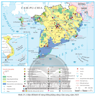 Dựa vào hình 21.3 và thông tin trong bài, hãy trình bày tình hình phát triển và phân bố các ngành công nghiệp