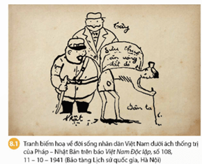 Quan sát tư liệu 8.1, hãy giải thích thể nào là tình cảnh “một cổ hai tròng” mà nhân dân ta phải chịu đựng