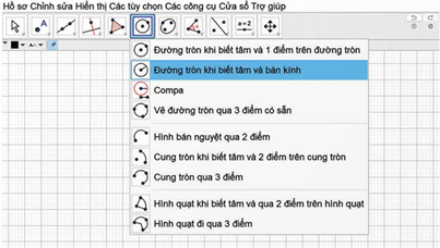 Toán 9 Chân trời sáng tạo Hoạt động 2: Vẽ đường tròn bằng phần mềm GeoGebra | Giải Toán 9