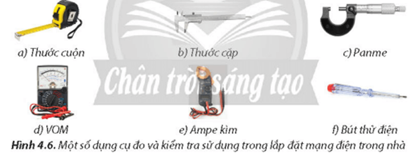 Quan sát Hình 4.6 và cho biết VOM, ampe kìm và bút thử điện được sử dụng vào những trường hợp nào