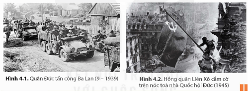 Hai hình dưới đây gợi cho em liền tưởng đến sự kiện nào của thế giới trong thế kỉ XX?