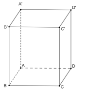 Cho hình hộp chữ nhật ABCD.A'B'C'D' có AB = AD = 1 và AA' = 2