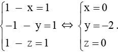 Trong không gian với hệ trục Oxyz cho A(1; 0; 1), B(2; 1; 2), C(1; −1; 1)