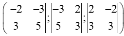 Cho hai vectơ u = (2; −2; −3) và vectơ v = (3; 3; 5). Hãy chỉ ra tọa độ của một vectơ w