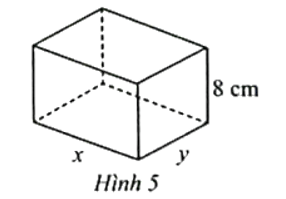 Người ta muốn chế tạo một chiếc hộp hình chữ nhật có thể tích 800 cm^3